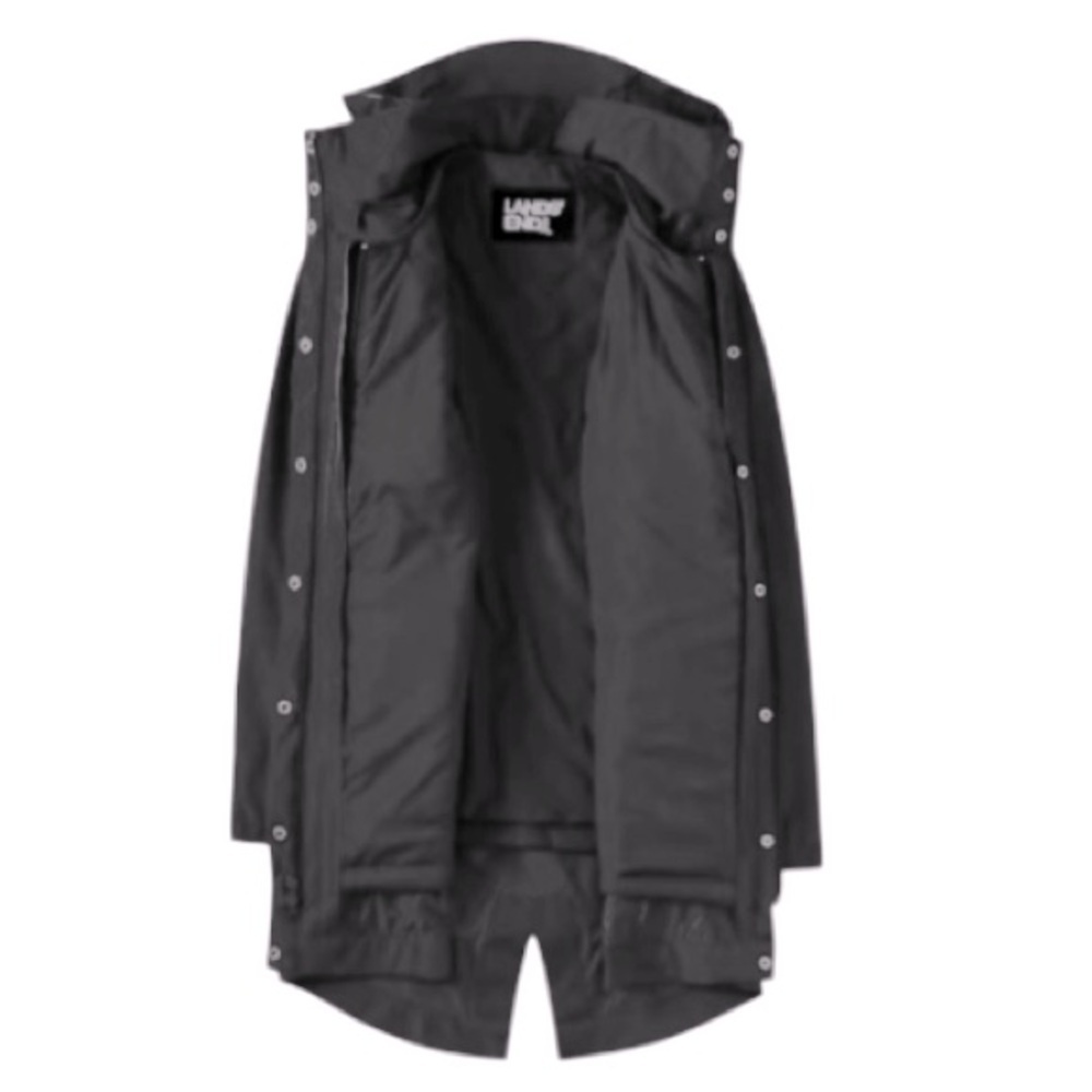 LANDSEND Women’s Petite Waterproof Insulated 3 in 1 Parka, Shell plus Vest - Picture 2 of 3